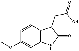 (6-甲氧基-2-氧代-2,3-二氢-1H-吲哚-3-基)乙酸, 885272-28-6, 结构式