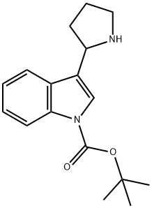 3-吡咯烷-2-基-吲哚-1-甲酸叔丁酯, 885272-31-1, 结构式
