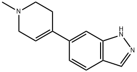 6-(1-甲基-1,2,3,6-四氢吡啶-4-基)-1H-吲唑, 885272-32-2, 结构式