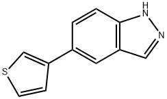 5-(噻吩-3-基)-1氢-吲唑 结构式