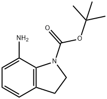 7-AMINO-2,3-DIHYDRO-INDOLE-1-CARBOXYLIC ACID TERT-BUTYL ESTER 化学構造式