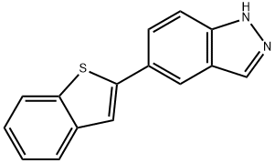 5-(BENZOTHIOPHEN-2-YL)-1H-INDAZOLE Struktur