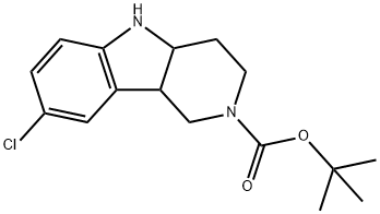 8-氯-1,3,4,4A,5,9B-六氢-吡啶并[4,3-B]吲哚-2-甲酸叔丁酯,885272-52-6,结构式