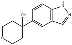 4-(1H-INDAZOL-5-YL)-TETRAHYDRO-PYRAN-4-OL 结构式