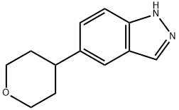 5-(TETRAHYDRO-PYRAN-4-YL)-1H-INDAZOLE 化学構造式