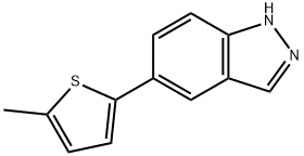5-(5-甲基噻吩-2-基)-1氢-吲唑, 885272-88-8, 结构式