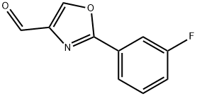 2-(3-FLUORO-PHENYL)-OXAZOLE-4-CARBALDEHYDE Struktur