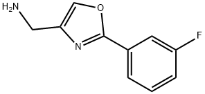 (2-(3-氟苯基)噁唑-4-基)甲胺, 885273-00-7, 结构式