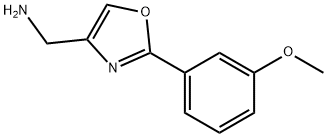 (2-(3-甲氧苯基)恶唑-4-基)甲胺, 885273-17-6, 结构式