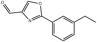 2-(3-乙基苯基)恶唑-4-甲醛, 885273-23-4, 结构式