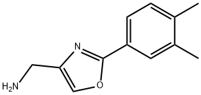 2-(3,4-DIMETHYL-PHENYL)-OXAZOL-4-YL-METHYLAMINE Struktur