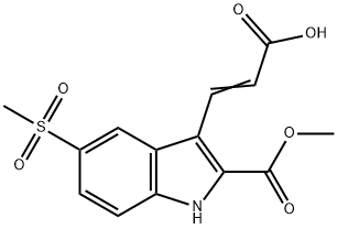 METHYL 3-(2-CARBOXY-VINYL)-5-METHANESULFONYL-1H-INDOLE-2-CARBOXYLATE,885273-55-2,结构式