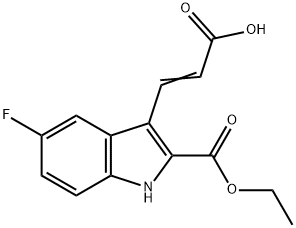 ETHYL 3-(2-CARBOXY-VINYL)-5-FLUORO-1H-INDOLE-2-CARBOXYLATE Structure