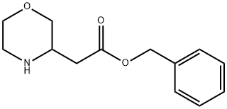 Morpholin-3-yl-acetic acid benzyl ester 化学構造式