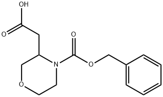 3-CARBOXYMETHYL-MORPHOLINE-4-CARBOXYLIC ACID BENZYL ESTER Struktur