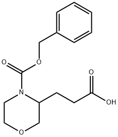 3-(2-CARBOXY-ETHYL)-MORPHOLINE-4-CARBOXYLIC ACID BENZYL ESTER|4 - 苄氧羰基-3 - (2 - 羧基 - 乙基) - 吗啉