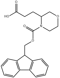 4-芴甲氧羰基-3 - (2 - 羧基 - 乙基) - 吗啉,885274-10-2,结构式