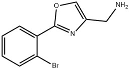 (2-(2-溴苯基)噁唑-4-基)甲胺, 885274-15-7, 结构式