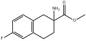 2 - 氨基-6 - 氟-1,2,3,4 - 四氢萘-2 - 羧酸甲酯 结构式