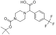 2-(4-BOC-哌嗪基)-2-[4-(三氟甲基)苯基]乙酸,885274-28-2,结构式