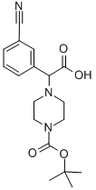 2-(4-BOC-哌嗪基)-Α-(3-氰基-苯基)乙酸,885274-33-9,结构式