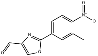 2-(3-甲基-4-硝基苯基)恶唑-4-甲醛, 885274-46-4, 结构式