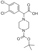 2-(4-BOC-哌嗪基)-Α-(3,4-二氯-苯基)乙酸, 885274-60-2, 结构式