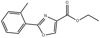 2-O-TOLYL-OXAZOLE-4-CARBOXYLIC ACID ETHYL ESTER 化学構造式