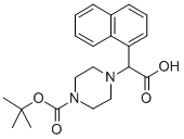 4-(CARBOXY-NAPHTHALEN-1-YL-METHYL)-PIPERAZINE-1-CARBOXYLIC ACID TERT-BUTYL ESTER HYDROCHLORIDE Structure