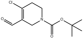 4-氯-5-甲酰基-3,6-二氢吡啶-1(2H)-羧酸叔丁酯, 885275-20-7, 结构式