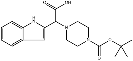 1-BOC-4-[CARBOXY-(1H-INDOL-2-YL)-METHYL]-PIPERAZINE Struktur