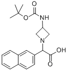 (3-BOC-AMINO-AZETIDIN-1-YL)-NAPHTHALEN-2-YL-ACETIC ACID 化学構造式