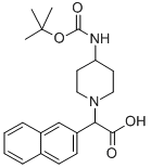 2-(4-BOC-氨基-1-哌啶基)-2-(2-萘基)乙酸, 885275-41-2, 结构式