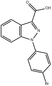 1-(4-BROMO-PHENYL)-1H-INDAZOLE-3-CARBOXYLIC ACID Structure