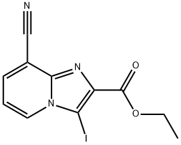 8-氰基-3-碘咪唑并[1,2-A]吡啶-2-甲酸乙酯,885275-52-5,结构式