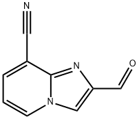 2-FORMYL-IMIDAZO[1,2-A]PYRIDINE-8-CARBONITRILE 化学構造式