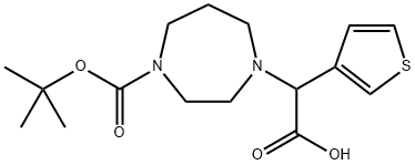1-BOC-4-(CARBOXY-THIOPHEN-3-YL-METHYL)-[1,4]DIAZEPANE Struktur
