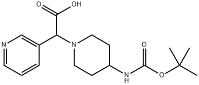 885276-22-2 2-(4-((叔丁氧基羰基)氨基)哌啶-1-基)-2-(吡啶-3-基)乙酸