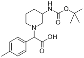 (3-N-BOC-AMINO-PIPERIDIN-1-YL)-P-TOLYL-ACETIC ACID Struktur
