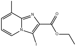 3-IODO-8-METHYL-IMIDAZO[1,2-A]PYRIDINE-2-CARBOXYLIC ACID ETHYL ESTER Structure