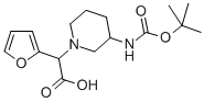 (3-BOC-AMINO-PIPERIDIN-1-YL)-FURAN-2-YL-ACETIC ACID Structure