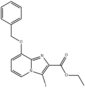 8-BENZYLOXY-3-IODO-IMIDAZO[1,2-A]PYRIDINE-2-CARBOXYLIC ACID ETHYL ESTER 化学構造式