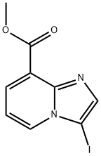 3-ヨードイミダゾ[1,2-A]ピリジン-8-カルボン酸メチル 化学構造式