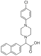 2-(4-氯苯基-1-哌嗪)-2-(2-萘基)乙酸 结构式