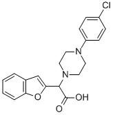 BENZOFURAN-2-YL-[4-(4-CHLORO-PHENYL)-PIPERAZIN-1-YL]-ACETIC ACID,885277-00-9,结构式