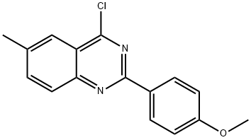 4-氯-2-(4-甲氧苯基)-6-甲基喹唑啉, 885277-22-5, 结构式