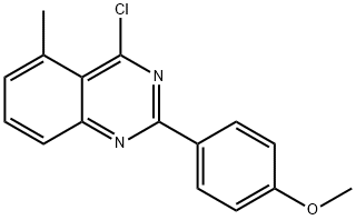 4-氯-2-(4-甲氧苯基)-5-甲基喹唑啉, 885277-29-2, 结构式