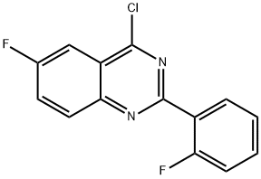 4-氯-6-氟-2-(2-氟-苯基)-喹唑啉,885277-50-9,结构式