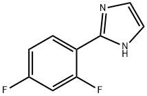 2-(2,4-ジフルオロフェニル)-1H-イミダゾール 化学構造式