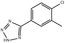 5-(4-クロロ-3-メチルフェニル)-2H-テトラゾール 化学構造式